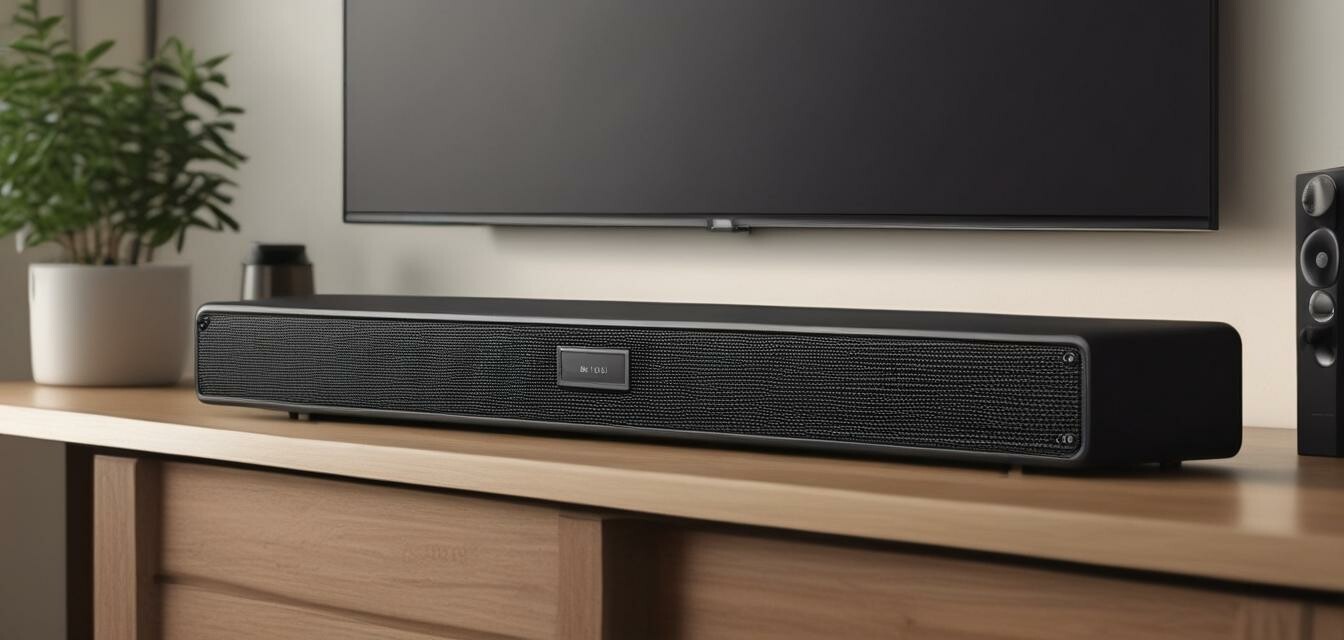 Stylish budget soundbar on desk