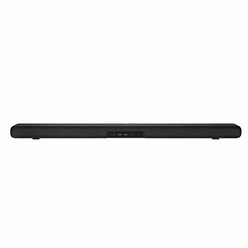 Slim black soundbar speaker