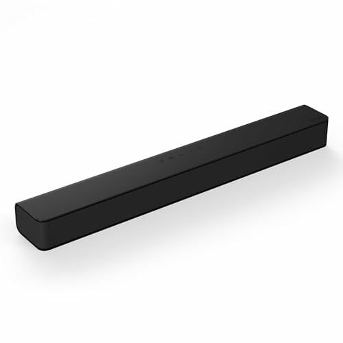 Black soundbar on white background