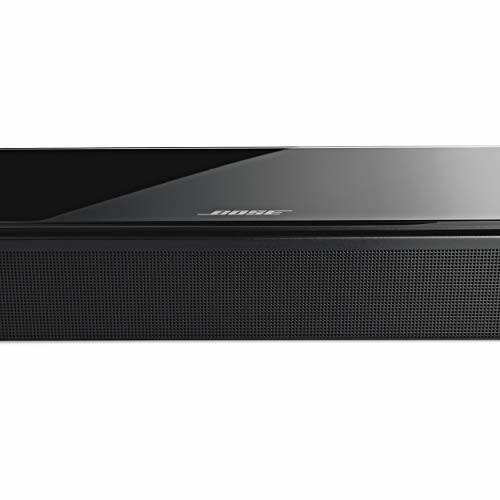 Close-up of a Bose soundbar speaker