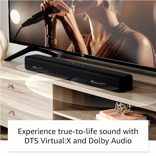 Soundbar under TV with DTS Virtual:X and Dolby Audio